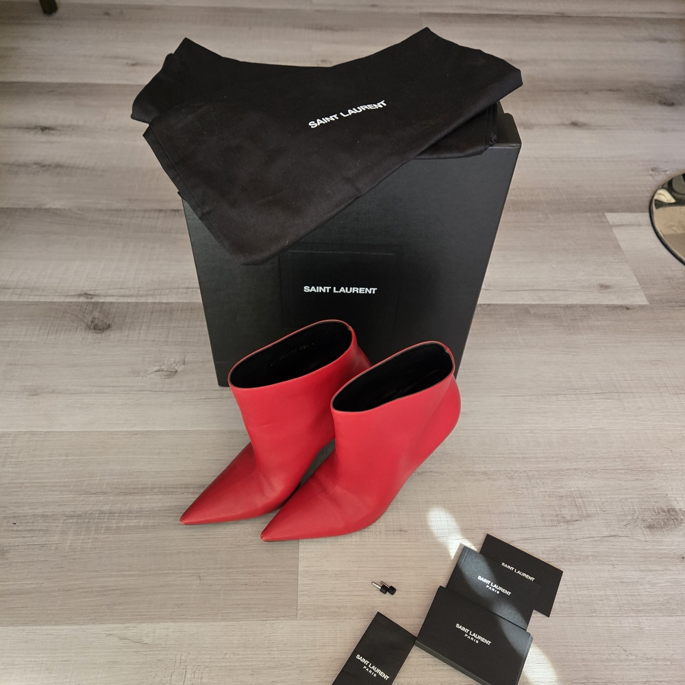 Red Stiletto Ankle Boots - Picture 15 of 15